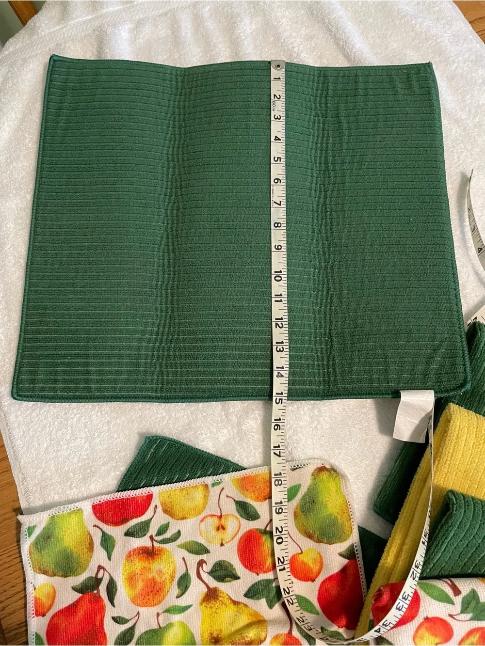Fruit Print Kitchen Towel Set - Red, Green, Yellow